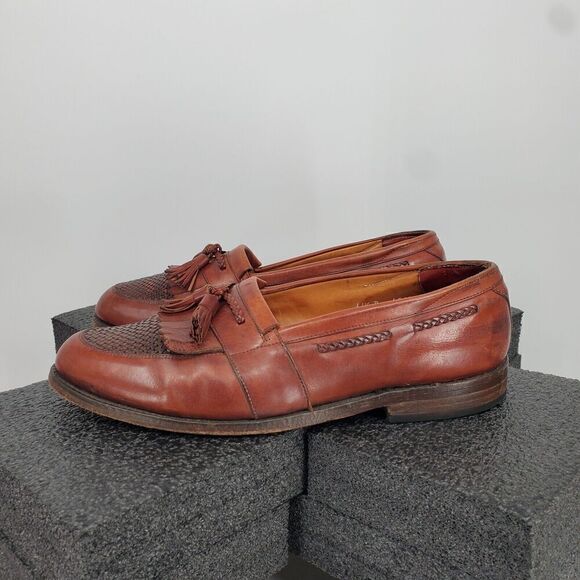 Allen Edmonds Cody Tassel Kiltie Loafers Shoes Leather Slip On Sz 11.5 D Brown - Picture 2 of 14